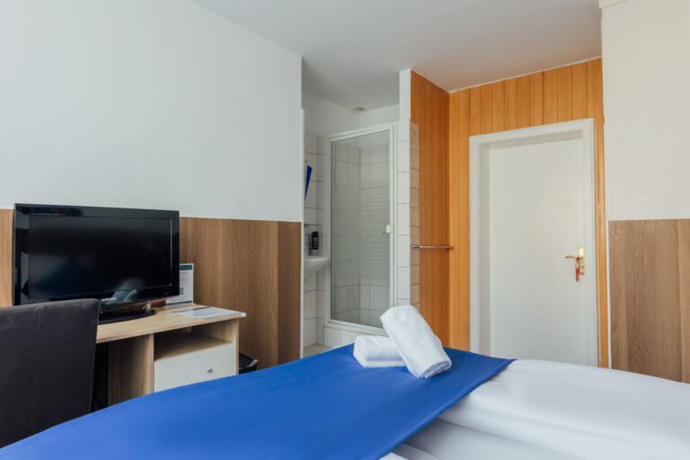 Hotel Hanseat Hamburg guest room with TV